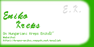 eniko kreps business card